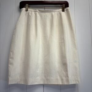 Vintage Classics Anne Klein Womens Career Old Money Silk Mini Skirt Size 8P Chic